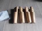 B - Lot de 4 pieds VIDAXL en bois pour meuble (haut :12 cm), Ophalen of Verzenden