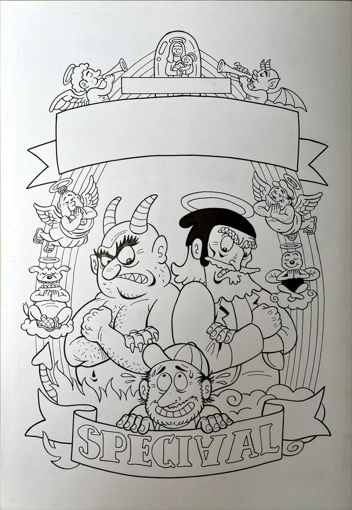 Urbanus originele cover - Hiernamaals Special, Livres, BD, Comme neuf, Enlèvement ou Envoi