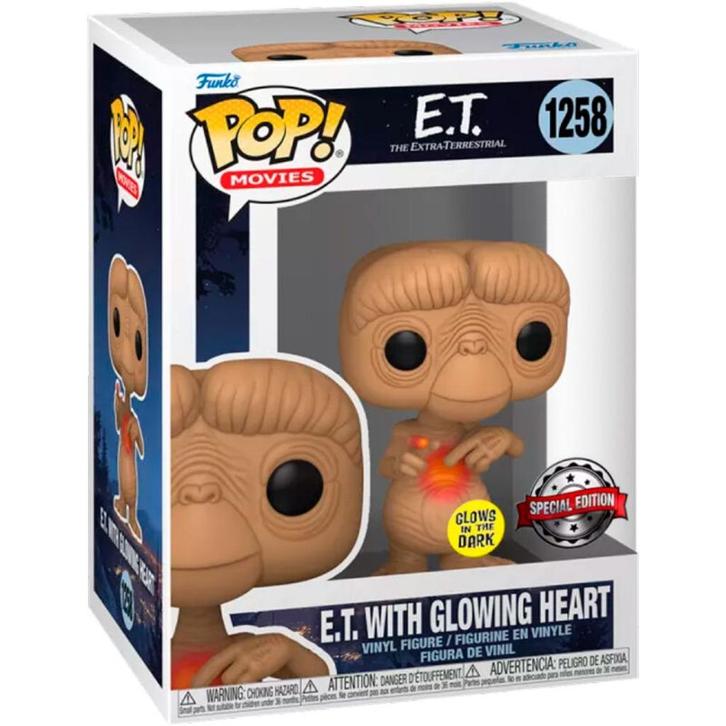 Funko POP 40Th Anniversary E.T. With Glowing Heart (1258).., Verzamelen, Poppetjes en Figuurtjes, Nieuw, Ophalen of Verzenden
