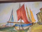 Peinture représentant des bateaux signée M Th Dessart, Ophalen