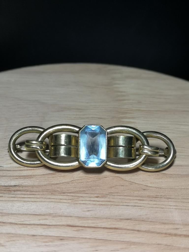 Art Deco speld, Handtassen en Accessoires, Antieke sieraden, Broche, Overige materialen, Verguld, Ophalen of Verzenden