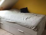 Ikea bed 140x200 cm, 4 schuiven en lattenbodem, Huis en Inrichting, Slaapkamer | Bedden, Ophalen, Wit, 140 cm, Twijfelaar