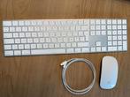 Apple Magic Keyboard met numeriek en Apple Magic Mouse, Ophalen, Toetsenbord en muis-set, Numeriek, Zo goed als nieuw