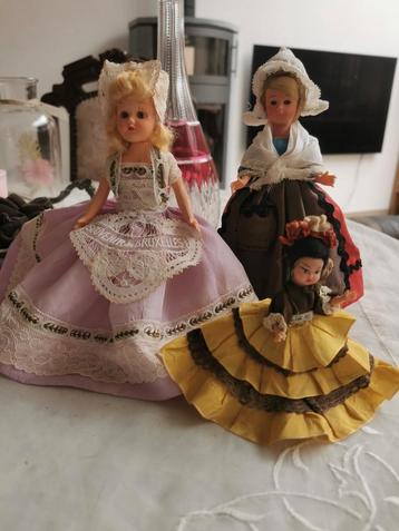 3 poupées anciennes, Collections, Enlèvement ou Envoi, Utilisé
