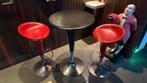 Bartafel met stoelen, Ophalen, Kunststof, Gebruikt, In hoogte verstelbaar