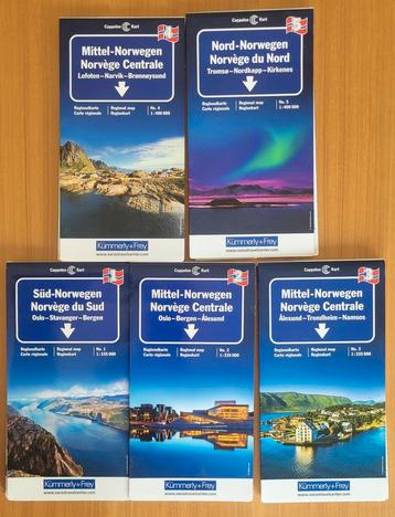 5 Noorwegen gedetailleerde kaarten met GRATIS VERZENDING 