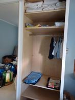 Witte kledingkast met schuifdeuren en spiegel, Huis en Inrichting, Kasten | Kleerkasten, Ophalen, Zo goed als nieuw