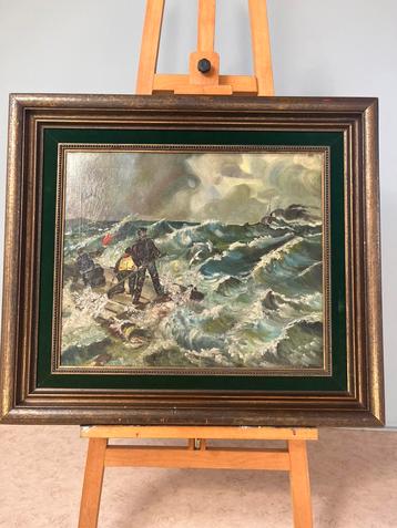 Schilderij maritieme scene beschikbaar voor biedingen