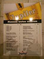 JUPILER PRIJSLIJST  NIEUW  (harde plastiek), Verzamelen, Biermerken, Ophalen of Verzenden, Nieuw, Reclamebord, Plaat of Schild