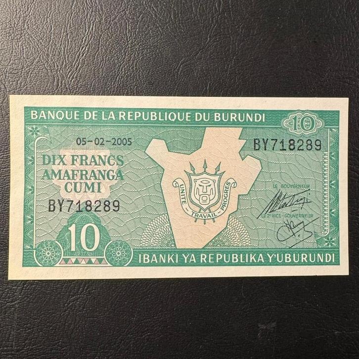 Burundi - 10 Francs 2005 - P 33e - UNC - 274, Postzegels en Munten, Bankbiljetten | Afrika, Los biljet, Burundi, Verzenden
