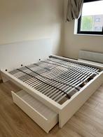 Malm bed 180x200 EN 2x bedlade (2x100cm), Huis en Inrichting, Slaapkamer | Bedden, Ophalen, Gebruikt, Wit, Tweepersoons