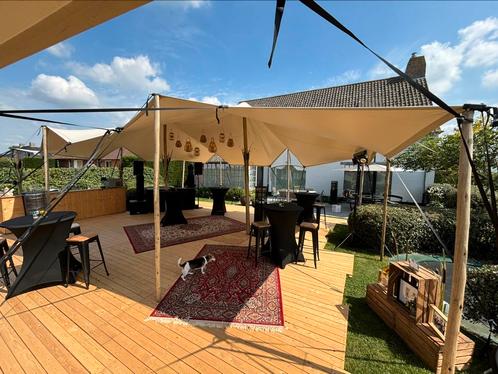 Stretch-tenten te huur (6,5 x10m) incl. opbouw & afbraak, Hobby en Vrije tijd, Feestartikelen | Verhuur, Nieuw, Ophalen