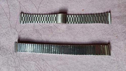 2 metalen uurwerkbandjes, 15mm, unisex, apart mo-gelijk, Diversen, Overige Diversen, Gebruikt, Ophalen of Verzenden