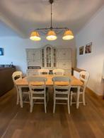 Eettafel + stoelen, Huis en Inrichting, Tafels | Eettafels, Ophalen, Gebruikt, 50 tot 100 cm, Vijf personen of meer