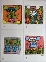 Unieke set (4 Litho+certificaten) Keith Haring “Andy Mouse, Ophalen of Verzenden