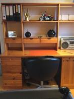toffe stevige bureau met opzet/hangstuk en extra ladenblok, Huis en Inrichting, Bureaus, Gebruikt, Ophalen, Bureau