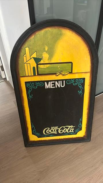 Vintage menu schrijfbord coca cola beschikbaar voor biedingen