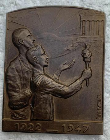 Medaille, penning Prov. Hainaut 1922-47 Education et Loisir beschikbaar voor biedingen
