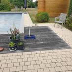 gratis 75 m² betonklinkers 15x15, wit-grijs, Tuin en Terras, Ophalen, Beton, 10 m² of meer, Klinkers