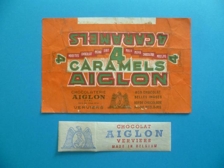 Chocolade Aiglon Verviers chocolat emballage omslagen wikkel, Collections, Marques & Objets publicitaires, Utilisé, Emballage