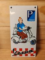 Plaque émaillée Tintin, Enlèvement ou Envoi, Comme neuf, Panneau publicitaire