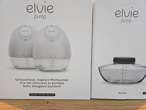 Dubbele Elvie borstkolf met 3 extra potjes, Kinderen en Baby's, Babyvoeding en Toebehoren, Zo goed als nieuw, Borstkolf, Ophalen of Verzenden