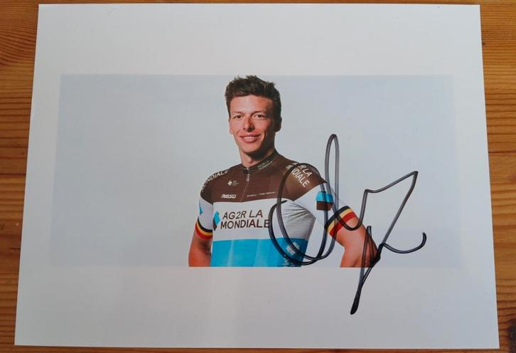 Gesigneerde foto van Oliver Naesen., Sport en Fitness, Wielrennen, Nieuw, Verzenden