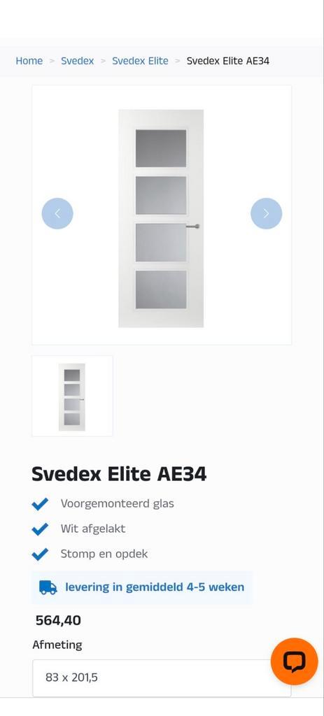 SVEDES glazen deur, Huis en Inrichting, Kasten | Boekenkasten, Zo goed als nieuw, Ophalen of Verzenden