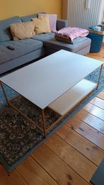 Salontafel met glazblat en metal, Huis en Inrichting, Tafels | Salontafels, Ophalen