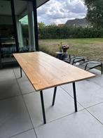 Grenen eettafel met Hay onderstel 244x95, Huis en Inrichting, Ophalen, Gebruikt, Metaal, 200 cm of meer