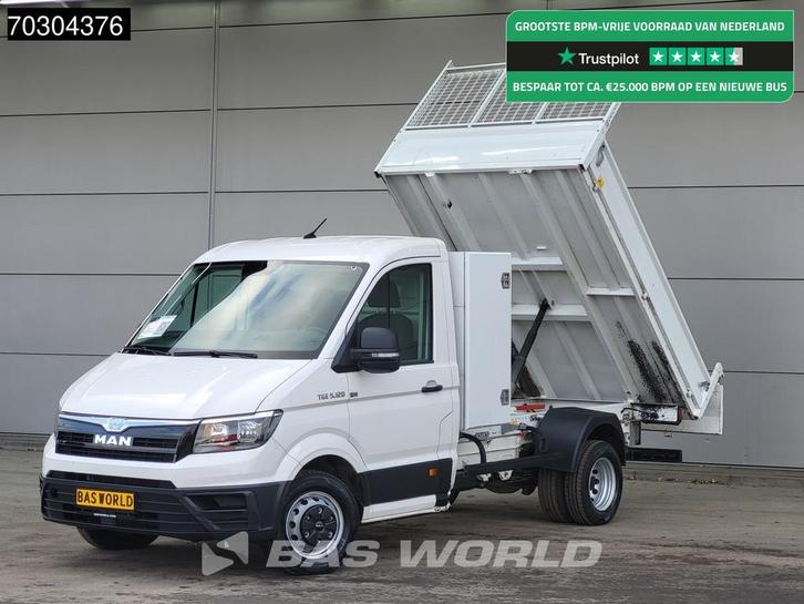Volkswagen Crafter Kipper met Kist Dubbellucht 3,5t Trekhaak, Auto's, Bestelwagens en Lichte vracht, Bedrijf, Te koop, Achteruitrijcamera