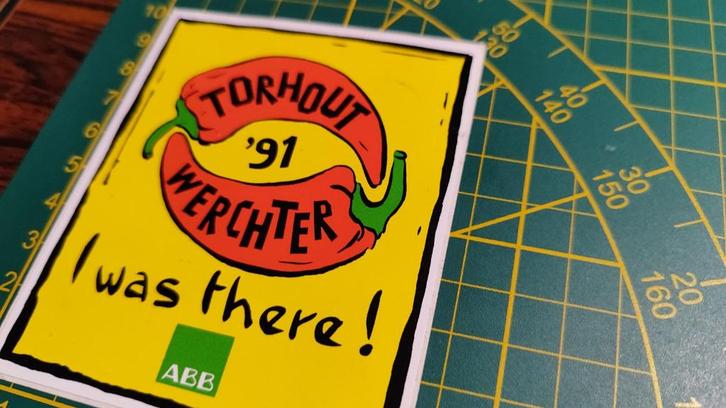 Sticker Torhout Werchter 1991 'I was there!', Verzamelen, Stickers, Ophalen of Verzenden