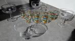 SET van 8 Duitse glazen + 4 Rosso Antico bekers, Verzamelen, Glas en Drinkglazen, Ophalen of Verzenden, Zo goed als nieuw, Overige typen