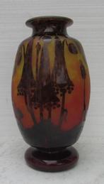 Vase en verre camée Schneider ancien Le Verre Francais 36 cm, Antiquités & Art, Enlèvement ou Envoi