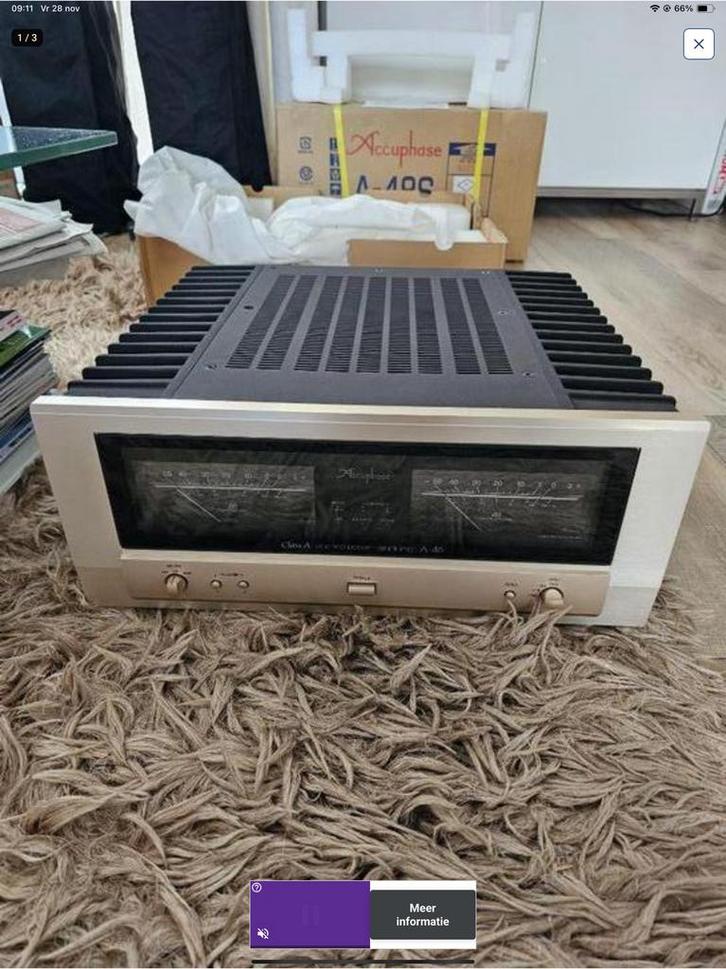Accuphase A46, TV, Hi-fi & Vidéo, Amplificateurs & Ampli-syntoniseurs, Comme neuf, Enlèvement ou Envoi