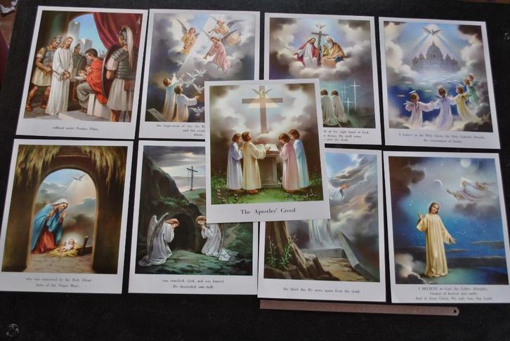 Lot de 9 grandes images pieuses Bonelli Fratelli Anges RARE, Collections, Images pieuses & Faire-part, Image pieuse, Enlèvement ou Envoi