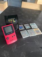 1998 Nintendo game boy color “berry red”, Gebruikt, Ophalen of Verzenden, Game Boy Color, Met games