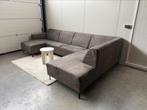 Zetel U-vorm Ecoleder Antraciet | Levering mogelijk, Huis en Inrichting, Hoekbank, 300 cm of meer, Ophalen of Verzenden, Zo goed als nieuw