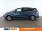 Ford S-Max 2.5 Hybrid Titanium (bj 2022, automaat), Auto's, Ford, Blauw, Leder, 5 zetels, 5 deurs