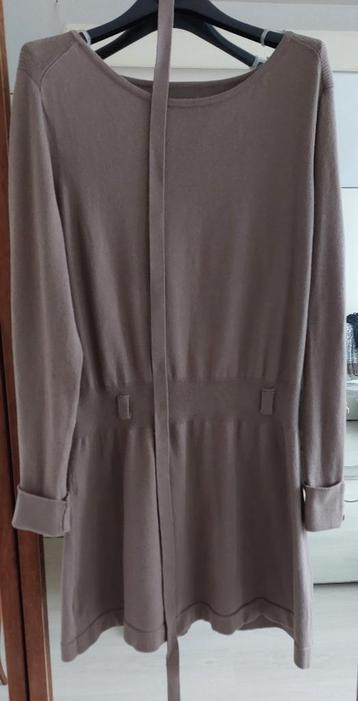 obe coton laine courte,manche longue, taupe + ceinture 40