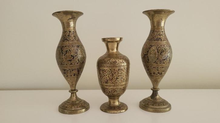 3 vaasjes uit India/Pakistan, Antiek en Kunst, Antiek | Keramiek en Aardewerk, Ophalen of Verzenden