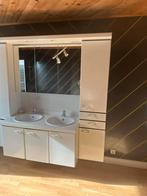 Badkamermeubel 120x60 - dubbele lavabo - (zsm weg), 100 à 150 cm, Enlèvement, Utilisé, 50 à 75 cm