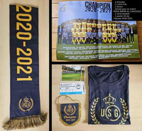 Union Saint-Gilloise 20-21 Champion Sjaalset met T-shirt, Verzamelen, Sportartikelen en Voetbal, Nieuw, Vaantje of Sjaal, Ophalen of Verzenden