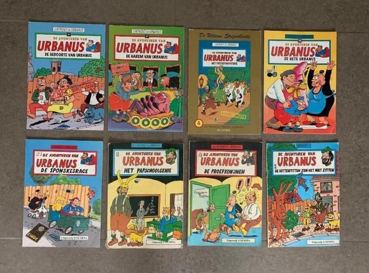 8 strips Urbanus, Boeken, Stripverhalen, Zo goed als nieuw, Meerdere stripboeken, Ophalen of Verzenden