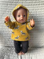 348. Babyborn: Nieuwe hoodie met zebra’s + broek, Kinderen en Baby's, Speelgoed | Poppen, Ophalen of Verzenden, Nieuw, Babypop