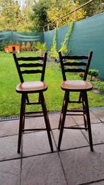 Houten barkrukken Hoboken, Huis en Inrichting, Barkrukken, Ophalen, Zo goed als nieuw