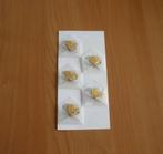 Vel 5 DIY 3D envelop gouden zilveren harten hart stickers, Ophalen of Verzenden