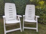Kunststof relax stoelen wit. DIT WEEKEND WEG, Tuin en Terras, Ophalen, Gebruikt, Kunststof, Verstelbaar