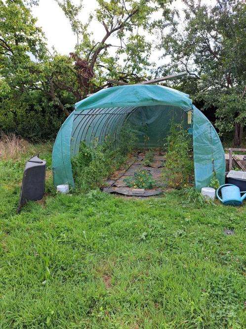 2 serres tunnel, Tuin en Terras, Kassen, Gebruikt, Kweekkas, Aluminium, Ophalen