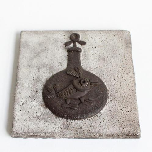 Klein vintage decoratief wandbord - Dour - MHB, Antiek en Kunst, Antiek | Keramiek en Aardewerk, Ophalen of Verzenden